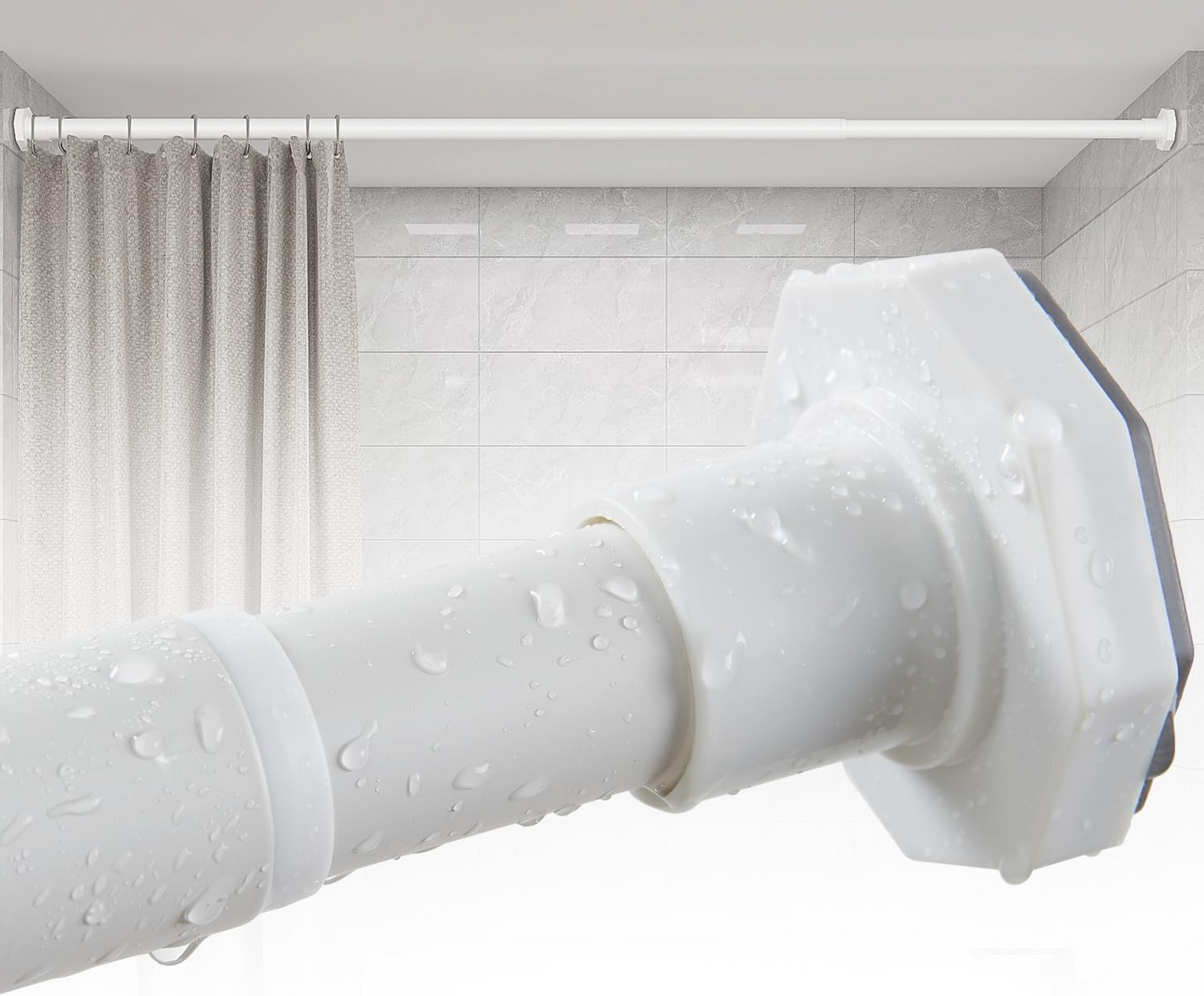 AZ11 Tension Rod for Shower Curtain, Window Curtain, 29 to 84 Inches, Spring Loaded,Stable and Anti-Slip