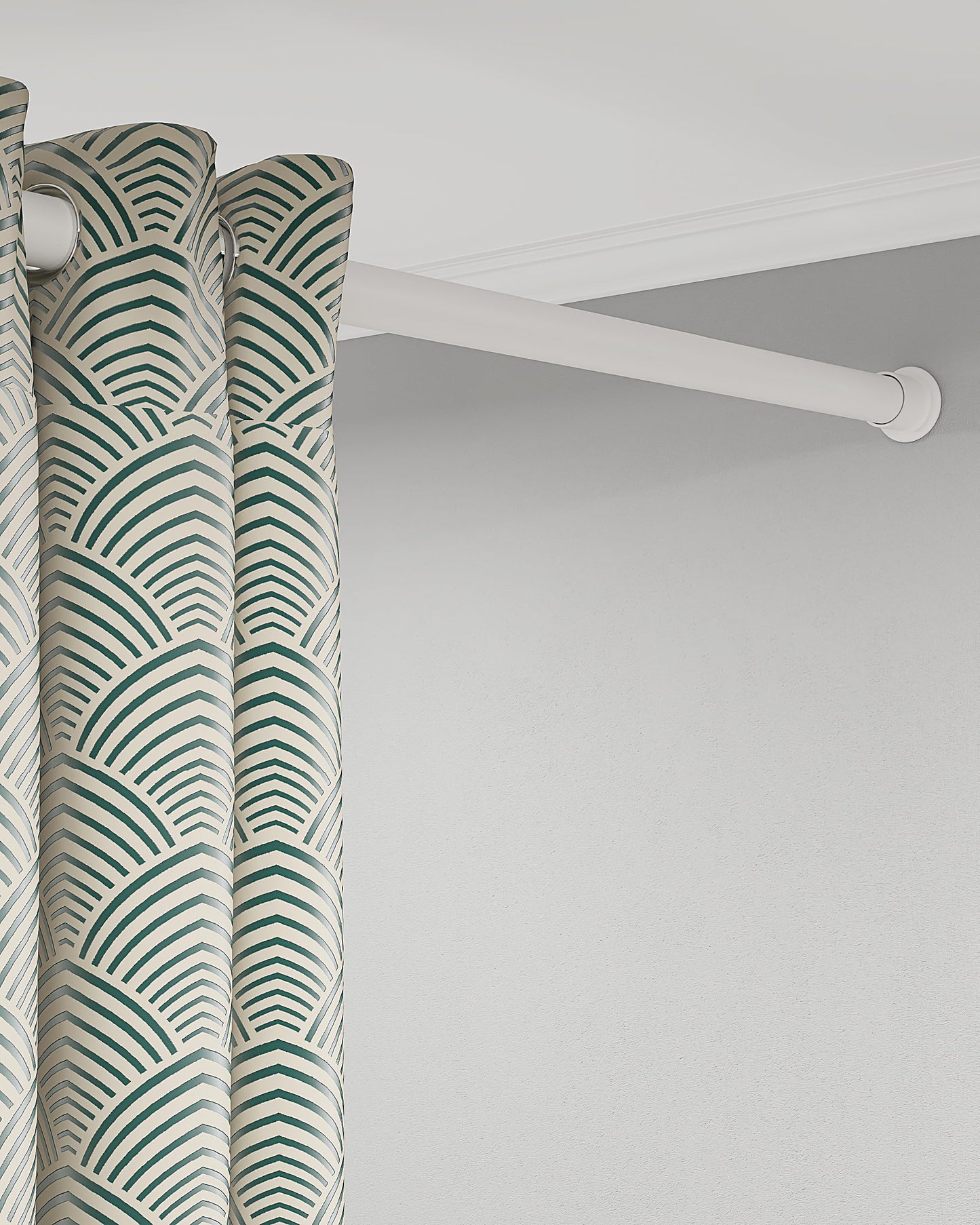 AZ02XL Tension Curtain Rods for Windows,Room Divider,123 to 160 Inches,Spring Loaded with Central Support Bracket Included,Stable