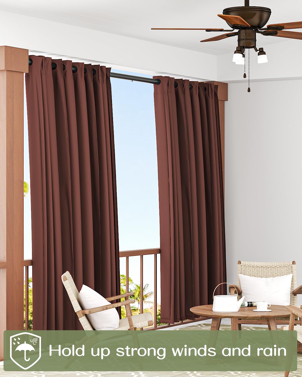 AZ02L Tension Curtain Rods for Windows,Room Divider,83 to 123 Inches,Drill-Free,Spring Loaded,Stable and Anti-Slip