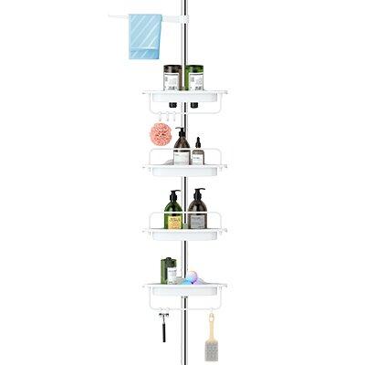 Shower Caddy Tension Pole with Stainless and Plastic