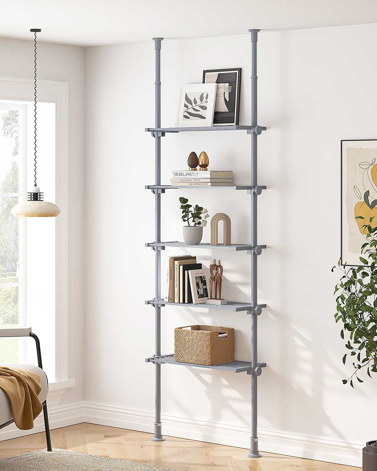 AZ07 5-Tier Narrow Bookshelf