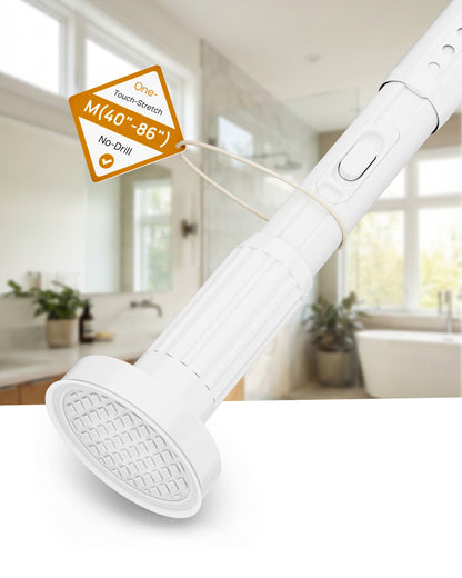 AZ19M Tension Rod for Shower Curtain, Window Curtain, 40 to 86 Inches