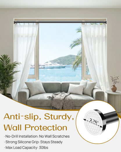 AZ19XL Tension Curtain Rods for Windows,Room Divider,40 to 157 Inches