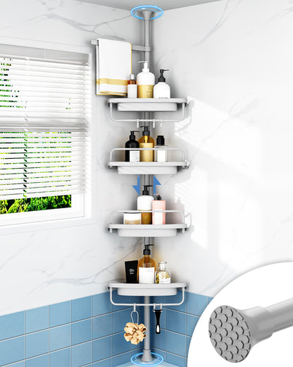 ALLZONE  Corner Shower Caddy Tension Pole for Shampoo Holder, Stainless Steel Rod