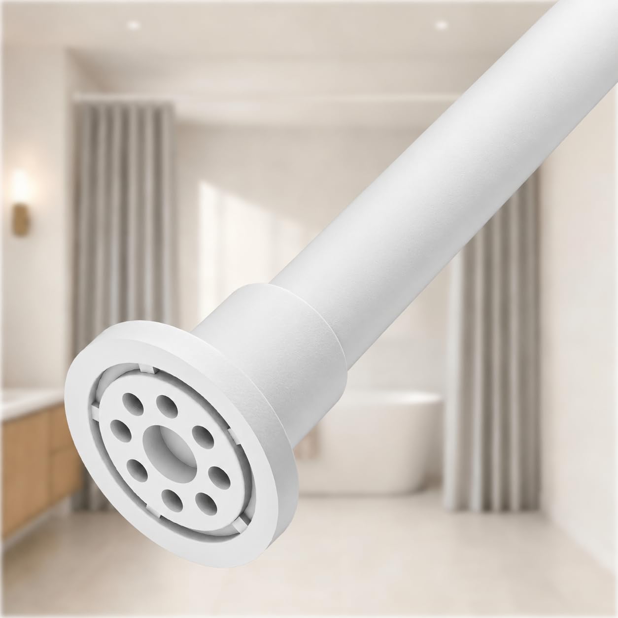AZ02M Shower Curtain Rod 42-78 Inches for Bathroom