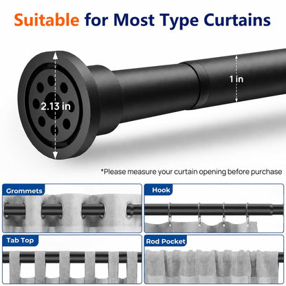 AZ02M Shower Curtain Rod 42-78 Inches for Bathroom