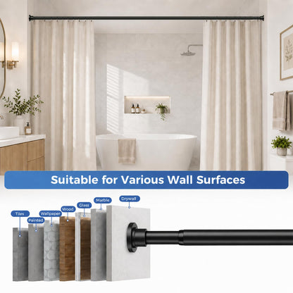 AZ02M Shower Curtain Rod 42-78 Inches for Bathroom