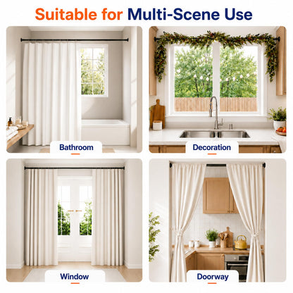 AZ02M Shower Curtain Rod 42-78 Inches for Bathroom