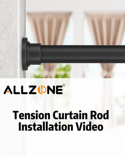 AZ02S Tension Rod for Shower Curtain, Door Curtain,28 to 43 Inches, Spring Loaded,Stable and Anti-Slip