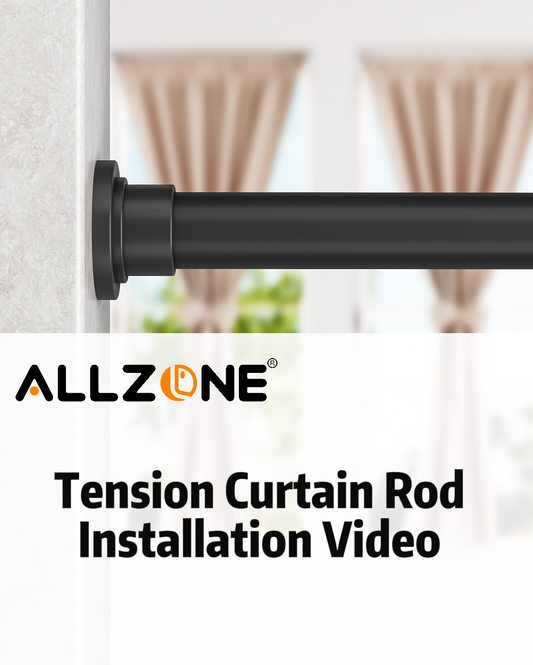 AZ02S Tension Rod for Shower Curtain, Door Curtain,28 to 43 Inches, Spring Loaded,Stable and Anti-Slip