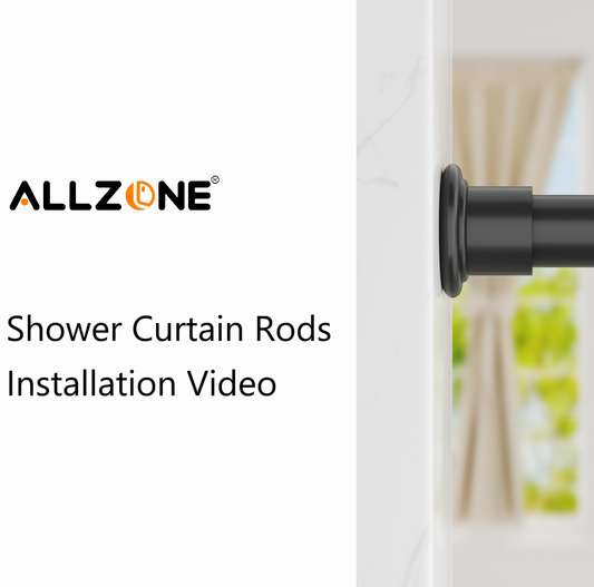AZ02S Tension Rod for Shower Curtain, Door Curtain,28 to 43 Inches, Spring Loaded,Stable and Anti-Slip