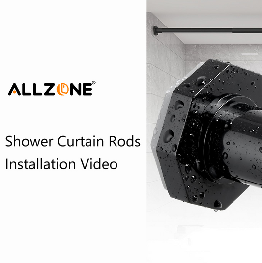 AZ11 Tension Rod for Shower Curtain, Window Curtain, 29 to 84 Inches, Spring Loaded,Stable and Anti-Slip