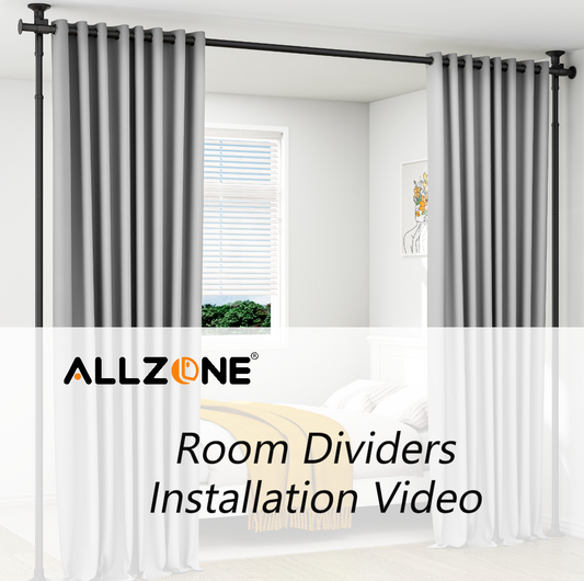 AZ15  Room Divider Curtain Rod, 63 to 130inch(H) & 31 to 83inch(W)